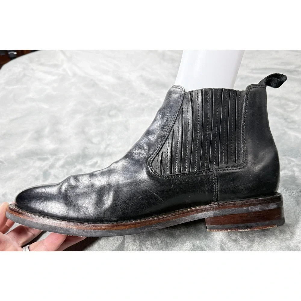L.L. Bean Signature Boots Mens Size‎ 10.5 Black Leather Chelsea Pull On
